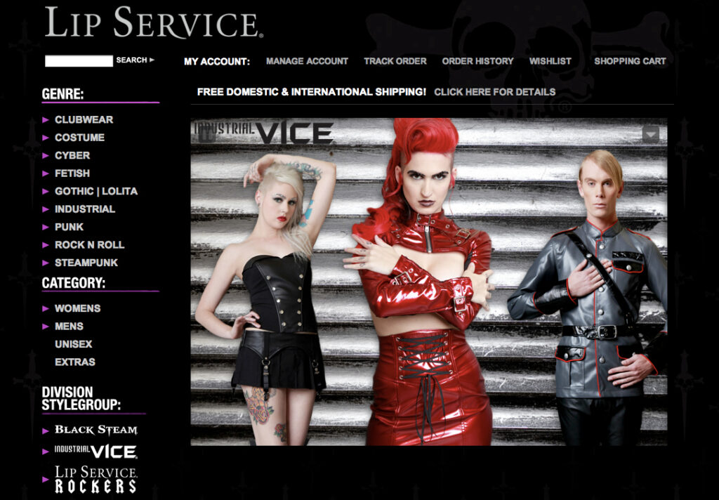 fashion branding design - web design UX/UI - Lip Service