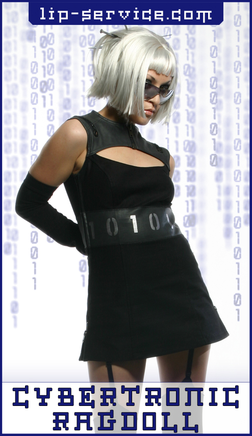Los Angeles graphic designer Mich Fisher - fashion marketing product launch sneak peek social media graphics and banner ad graphics for Lip Service Cybertronic Ragdoll