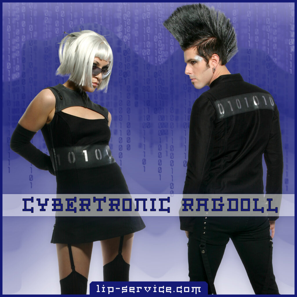 Los Angeles graphic designer Mich Fisher - fashion marketing product launch preview preorder social media graphics, feature graphics, and hero section graphics for Lip Service Cybertronic Ragdoll