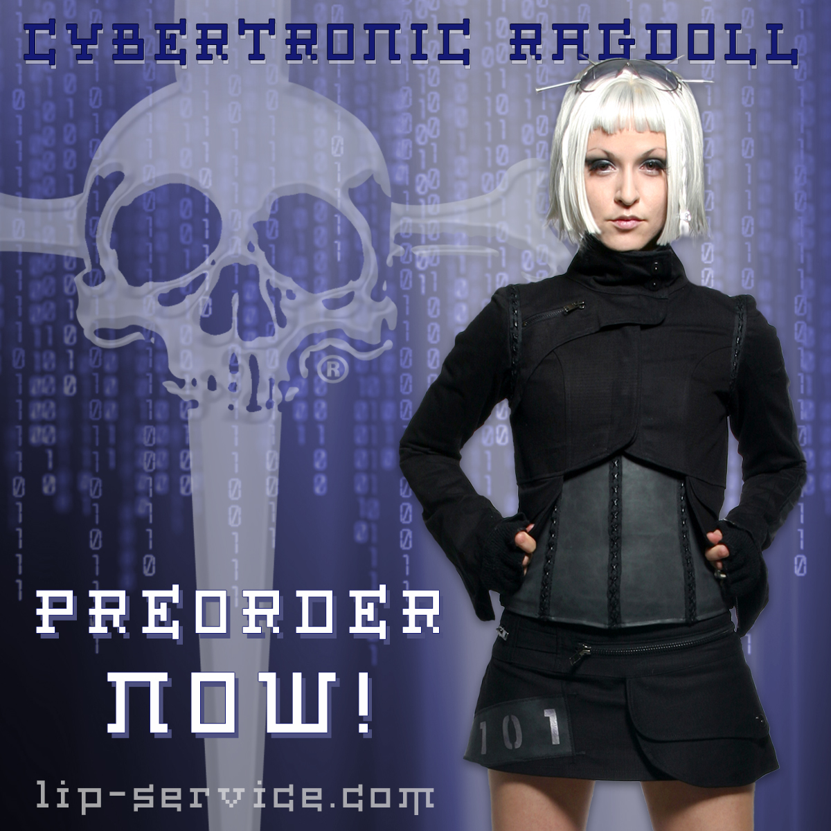 Los Angeles graphic designer Mich Fisher - fashion marketing product launch preview preorder social media graphics, feature graphics, and hero section graphics for Lip Service Cybertronic Ragdoll