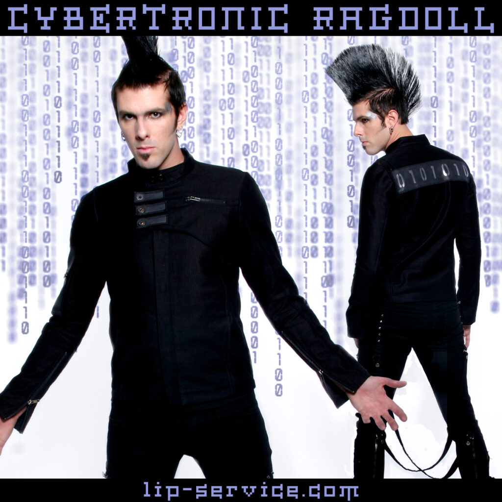 Los Angeles graphic designer Mich Fisher - fashion marketing product launch sneak peek social media graphics, feature graphics, and hero section graphics for Lip Service Cybertronic Ragdoll