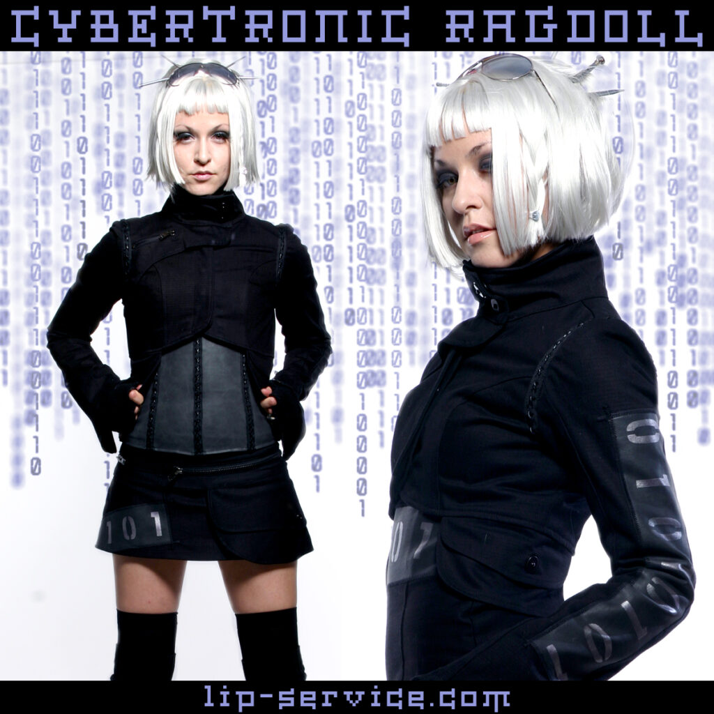 Los Angeles graphic designer Mich Fisher - fashion marketing product launch sneak peek social media graphics, feature graphics, and hero section graphics for Lip Service Cybertronic Ragdoll