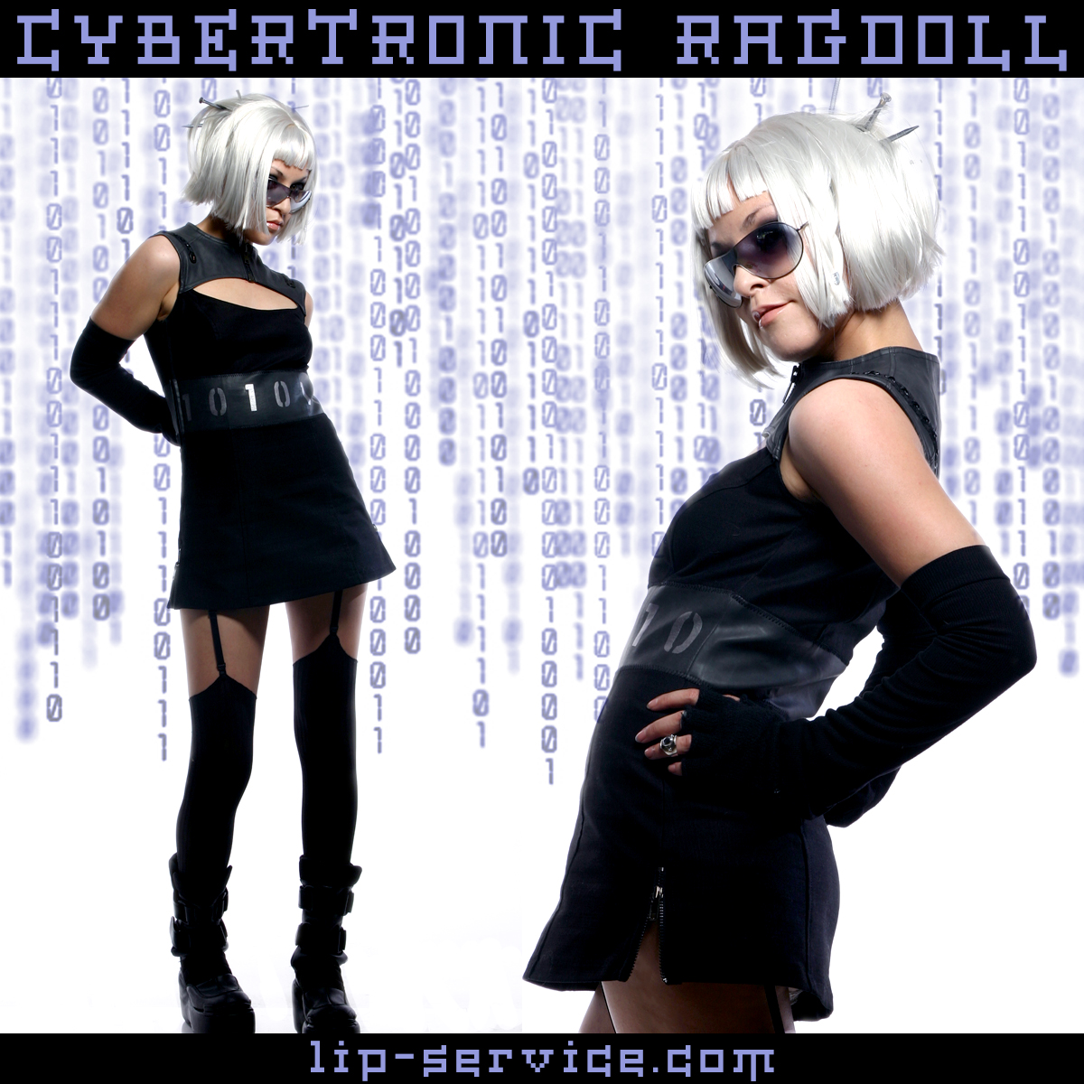 Los Angeles graphic designer Mich Fisher - fashion marketing product launch sneak peek social media graphics, feature graphics, and hero section graphics for Lip Service Cybertronic Ragdoll