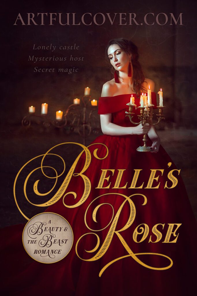 fairytale retelling romance premade book cover design by Los Angeles graphic designer Mich Fisher