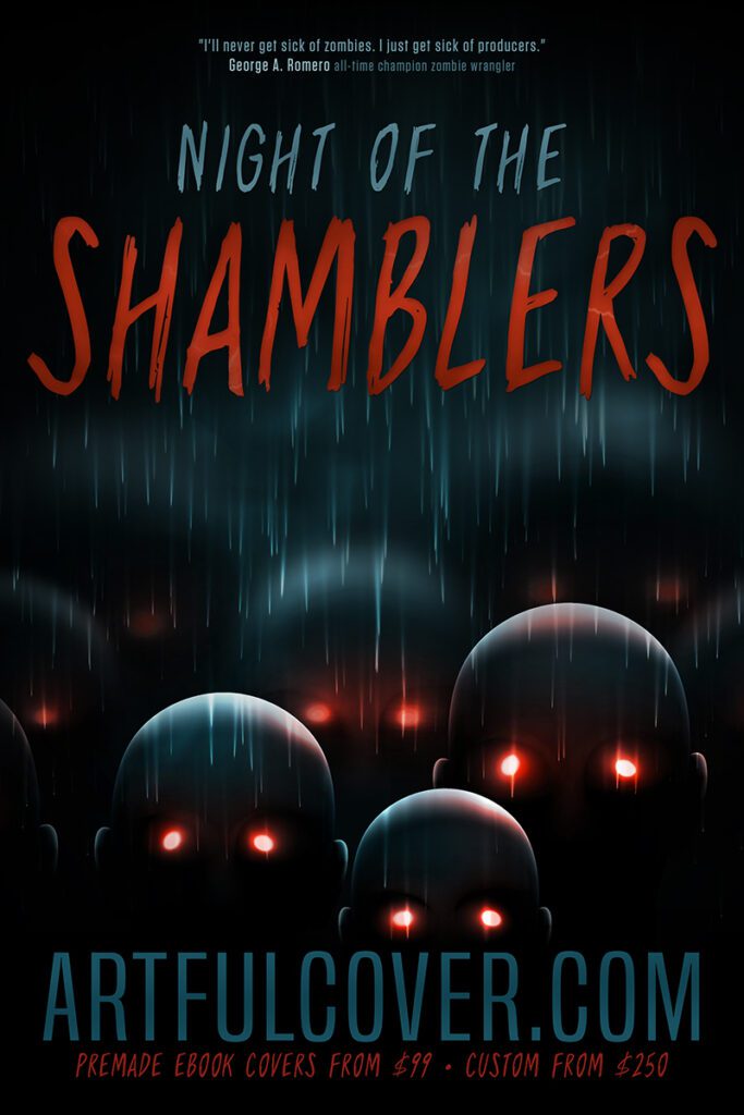 zombie horror premade book cover design by Los Angeles graphic designer Mich Fisher