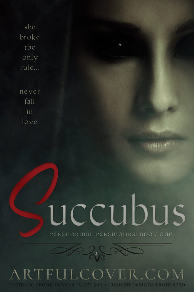 paranormal romance fiction premade book cover design by Los Angeles graphic designer Mich Fisher