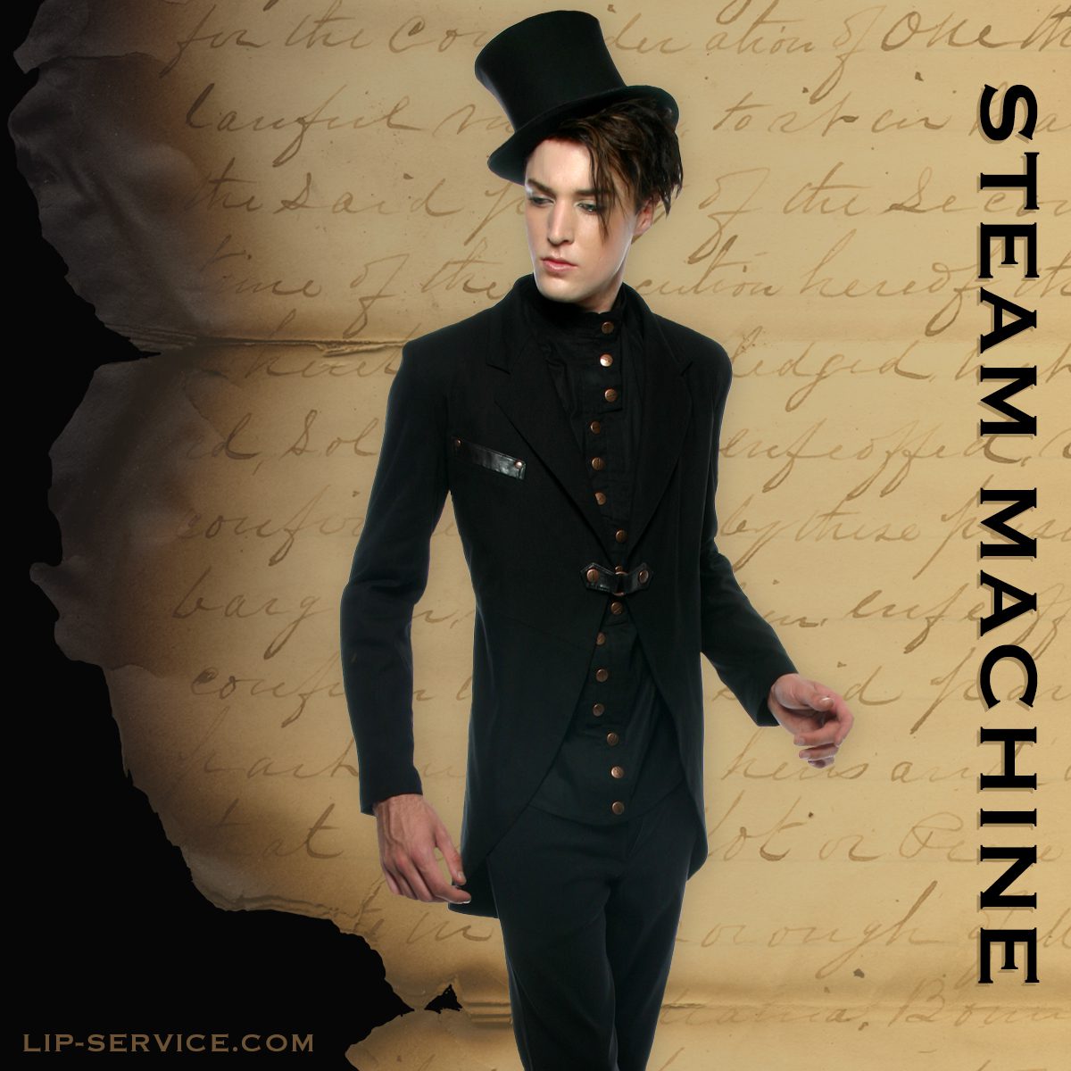 Los Angeles freelance graphic designer Mich Fisher - fashion marketing product launch in stock social media graphics, feature graphics, and hero section graphics for Lip Service Steam Machine