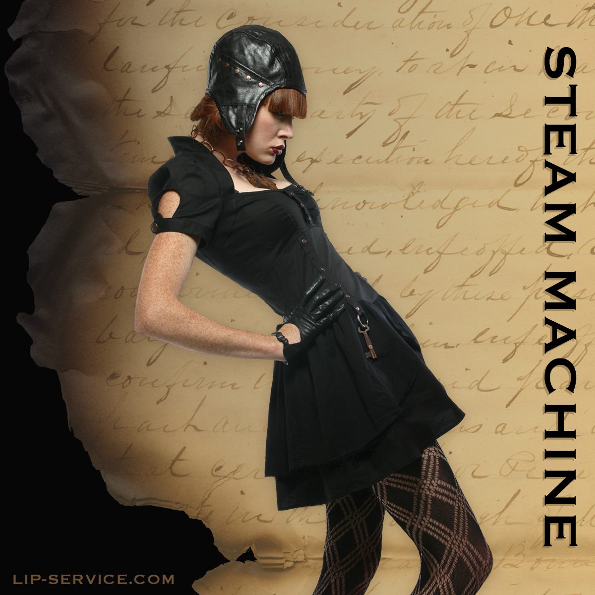 Los Angeles freelance graphic designer Mich Fisher - fashion marketing product launch in stock social media graphics, feature graphics, and hero section graphics for Lip Service Steam Machine