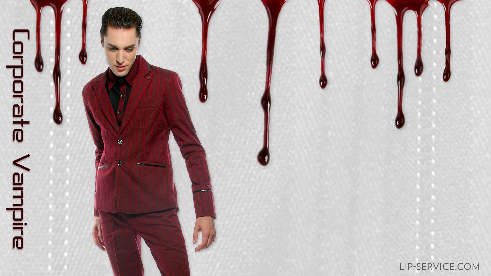 social media content - branded wallpaper graphics design by Los Angeles freelance graphic designer Mich Fisher - Lip Service Corporate Vampire