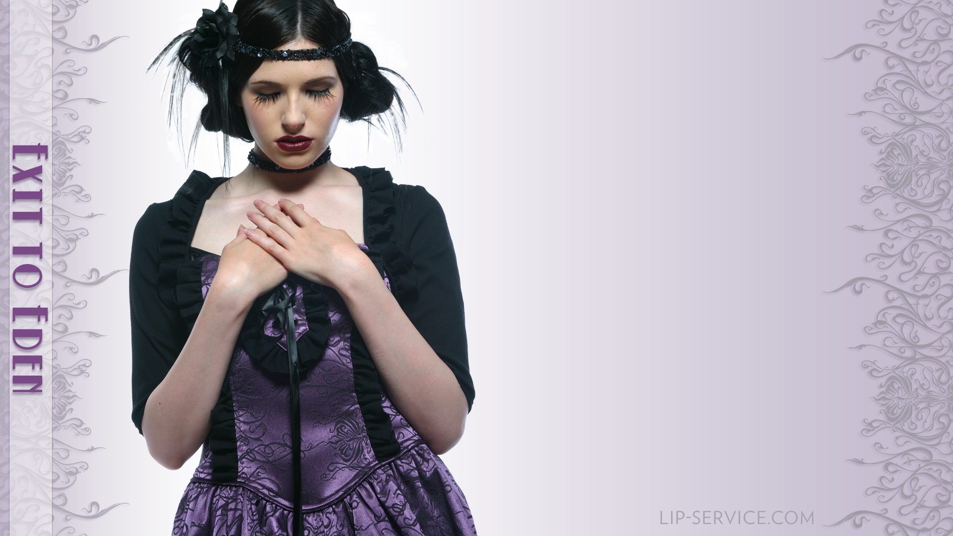 social media content - branded wallpaper graphics design by Los Angeles freelance graphic designer Mich Fisher - Lip Service Exit to Eden