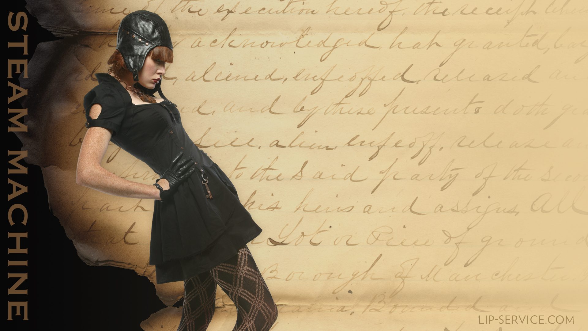 social media content - branded wallpaper graphics design by Los Angeles freelance graphic designer Mich Fisher - Lip Service Steam Machine