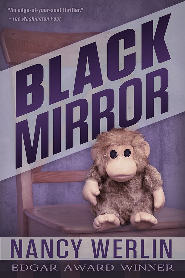 thriller ebook book cover design by Los Angeles freelance graphic designer Mich Fisher (Artful Cover) - Black Mirror by Nancy Werlin