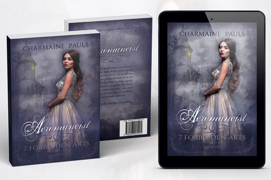 Paranormal romance book series branding by Artful Cover - 7 Forbidden Arts by Charmaine Pauls - examples of paranormal romance book cover design and paperback cover design