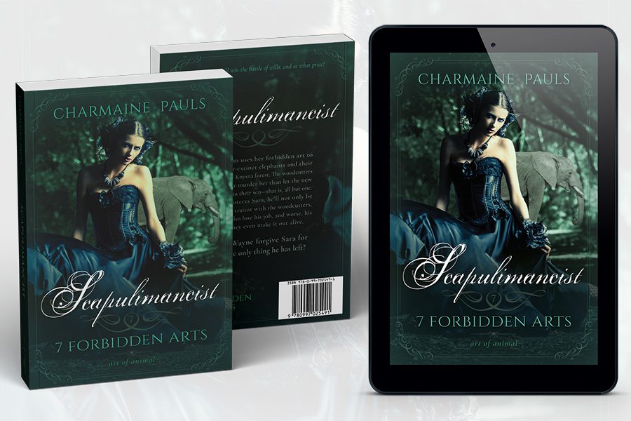 Paranormal romance book series branding by Artful Cover - 7 Forbidden Arts by Charmaine Pauls - examples of paranormal romance book cover design and paperback cover design