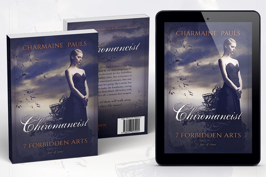 Paranormal romance book series branding by Artful Cover - 7 Forbidden Arts by Charmaine Pauls - examples of paranormal romance book cover design and paperback cover design