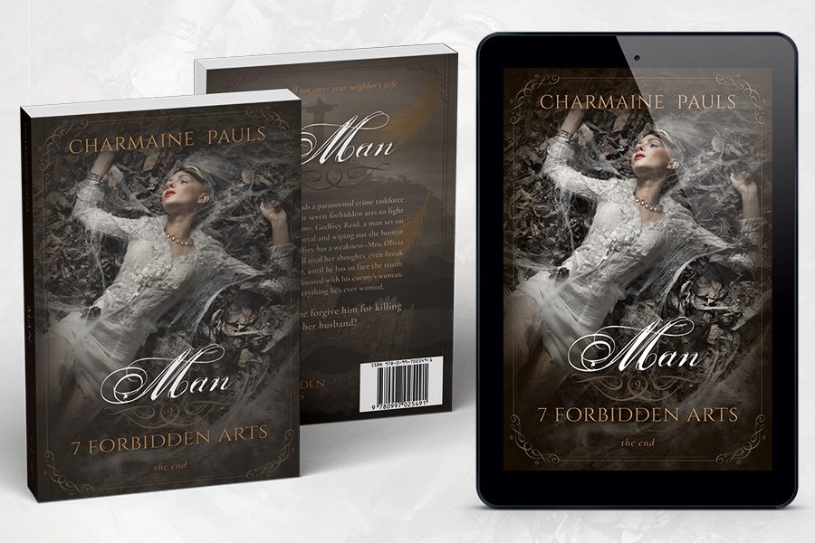Paranormal romance book series branding by Artful Cover - 7 Forbidden Arts by Charmaine Pauls - examples of paranormal romance book cover design and paperback cover design