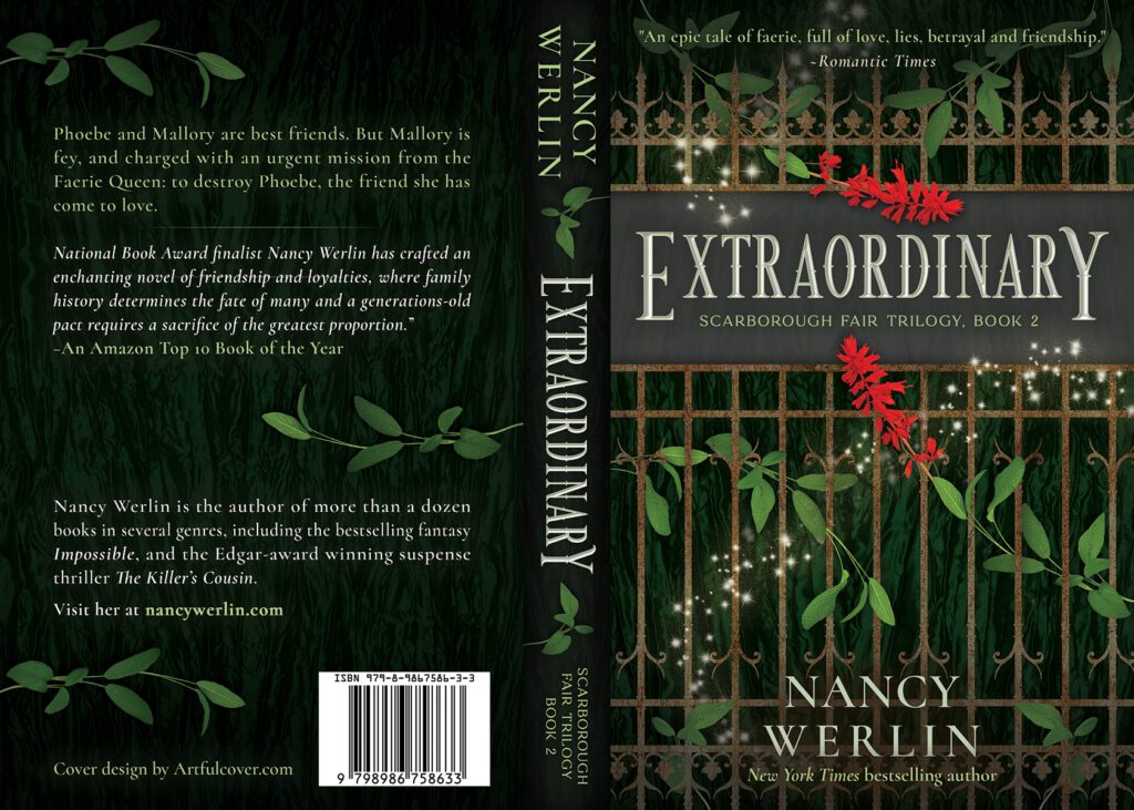 Mich Fisher (Artful Cover) - draft of fantasy paperback book cover design - Scarborough Fair Trilogy by Nancy Werlin