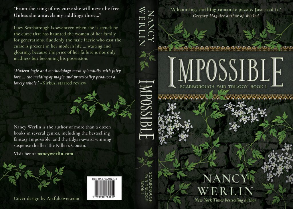 Mich Fisher (Artful Cover) - draft of fantasy paperback book cover design - Scarborough Fair Trilogy by Nancy Werlin